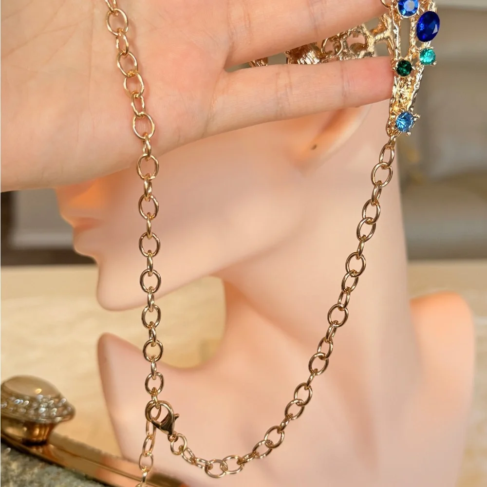 ⚜️ Elegant Multicolor Gemstone Necklace - Picture 7 of 9